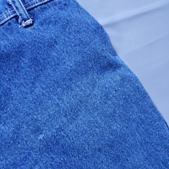 Rare Vintage Y2K Overalls Blue Denim Pink Fur Trim Baby Girls 18 Mo Poodle Dog - Picture 3 of 9